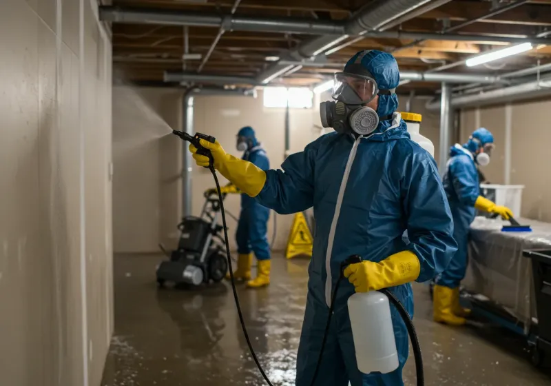 Basement Sanitization and Antimicrobial Treatment process in Garrett, IN