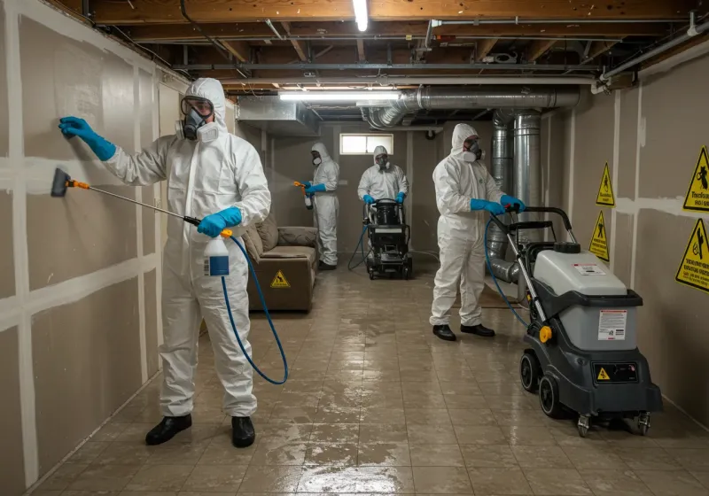 Basement Moisture Removal and Structural Drying process in Garrett, IN